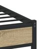vidaXL Estructura de cama sin colch&oacute;n metal roble Sonoma 150x200 cm