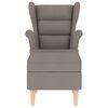 vidaXL Sill&oacute;n con taburete reposapi&eacute;s de tela gris taupe