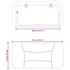 vidaXL Cabecero de cama acolchado Hvar tela gris claro 80 cm