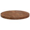 vidaXL Encimera Marrón oscuro Ø 40 x 2.5 cm Madera de roble sólida