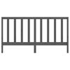 vidaXL Cabecero de cama madera maciza de pino gris 206x4x100 cm