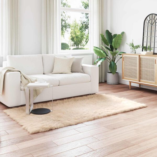 vidaXL Alfombra de Imitaci&oacute;n de Piel de Oveja Tafalla Beige