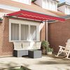 vidaXL Toldo Retr&aacute;ctil Manual Rojo 350 x 200 cm tela