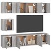 vidaXL Set de muebles para TV 7 pzas madera contrachapada gris Sonoma