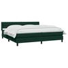 vidaXL Cama box spring con colch&oacute;n terciopelo verde oscuro 200x210 cm