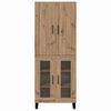 vidaXL Aparador alto 2 pcs Roble artesanal 69,5 x 34 x 180 cm