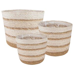 vidaXL 3 uds. Natural, y Beige &Oslash;26 x 19 cm 100% Hierba marina