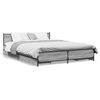 vidaXL Cama con cajones madera ingenier&iacute;a gris Sonoma 120x190 cm