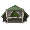 vidaXL Tienda Tipi Familiar con techo Manual Verde 508 x 470 x 300 cm