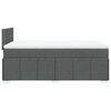 vidaXL Cama box spring con colch&oacute;n tela gris oscuro 120x200 cm