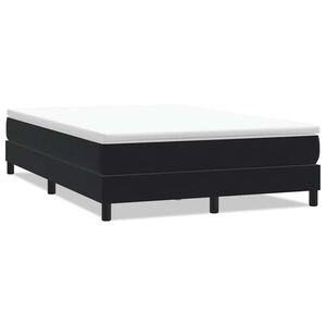 vidaXL Cama box spring sin colch&oacute;n cuero sint&eacute;tico negro 160x210 cm