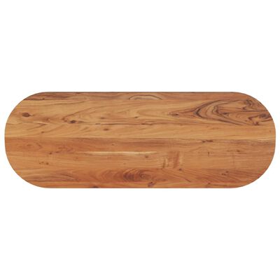 vidaXL Tablero de mesa ovalado madera maciza de acacia 140x50x2,5 cm