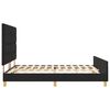 vidaXL Estructura de cama con cabecera Negro 180 x 200 cm tela