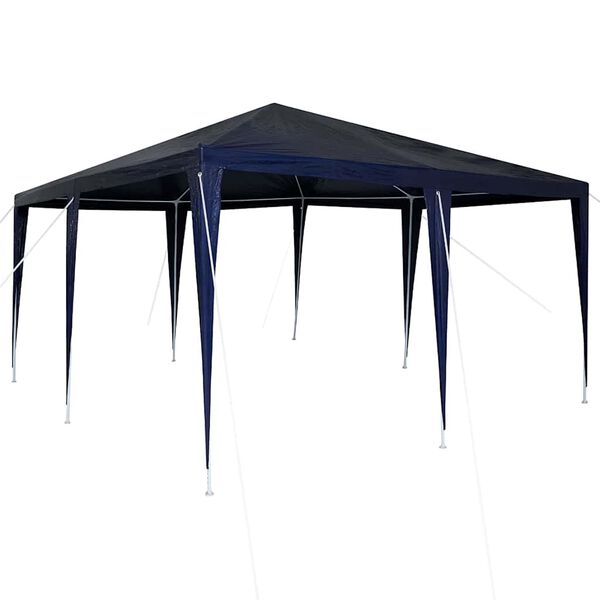 vidaXL Carpa de Fiesta Azul 400 x 400 x 266 cm Polietileno y Acero