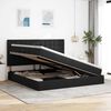 vidaXL Cama con almacenamiento y colch&oacute;n Negro 200 x 200 cm Poli&eacute;ster