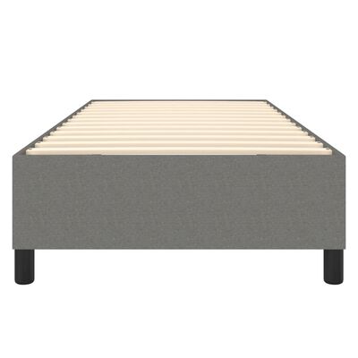 vidaXL Estructura de cama box spring tela gris oscuro 90x190 cm