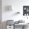 vidaXL Estante flotante pared 2 uds MDF roble y blanco 23x23,5x3,8 cm