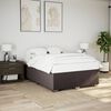 vidaXL Cama sin colch&oacute;n tela marr&oacute;n oscuro 140x190 cm
