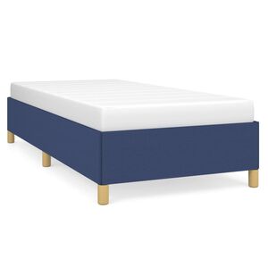 vidaXL Estructura de cama sin colch&oacute;n tela azul 90x200 cm