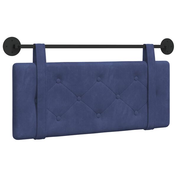 vidaXL Cabecera Colgante Azul Polic&iacute;a 110 x 55 x 5 cm Terciopelo
