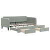 vidaXL Sof&aacute; cama nido con cajones terciopelo gris claro 100x190 cm