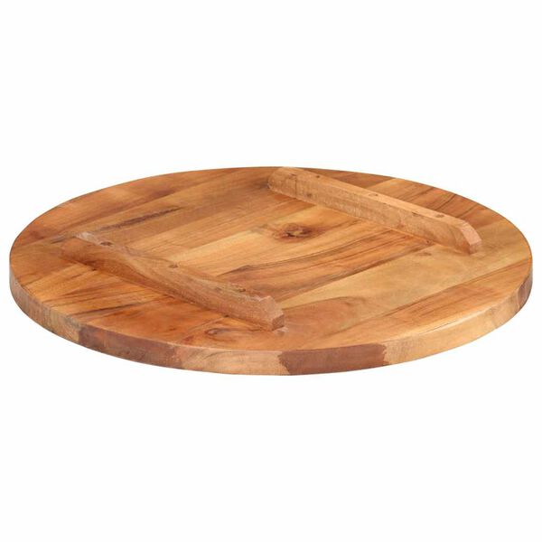 vidaXL Tablero de mesa redonda madera maciza de acacia 25-27 mm 50 cm