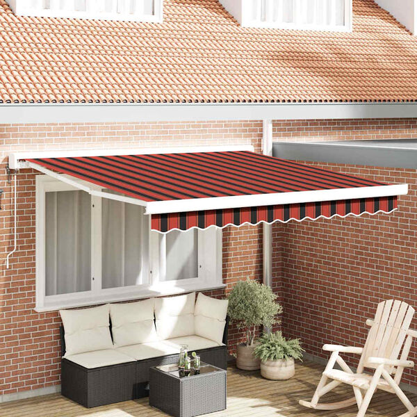 vidaXL Toldo Rojo y Negro 350 x 250 x 165 cm Poli&eacute;ster y Aluminio