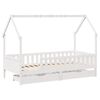 vidaXL Estructura de cama infantil con cajones madera pino 90x190 cm