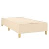 vidaXL Cama box spring con colch&oacute;n tela color crema 90x200 cm