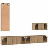 vidaXL Mueble de TV de Pared Montaje en la pared 4 pcs Roble artesanal