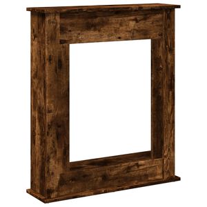 vidaXL Borde de chimenea madera ingenier&iacute;a roble ahumado 75x20x87,5 cm