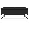 vidaXL Mesa de centro madera de ingeniería y metal negro 95x95x45 cm