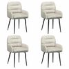 vidaXL Sillas de comedor 4 uds. Terciopelo Crema 59 x 59,5 x 90 cm