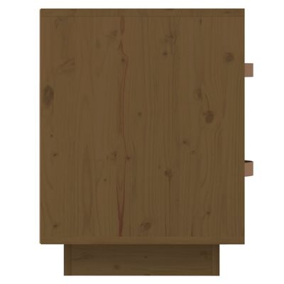 vidaXL Mesita de noche madera maciza de pino marrón miel 40x34x45 cm