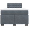 vidaXL Cama box spring con colch&oacute;n terciopelo gris oscuro 120x200 cm