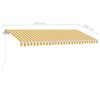 vidaXL Toldo retr&aacute;ctil manual con LED amarillo y blanco 450x300 cm