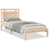 vidaXL Cama extralarga sin colch&oacute;n madera maciza 100x210 cm