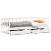 vidaXL Sof&aacute; cama con cajones madera maciza de pino blanco 90x200 cm