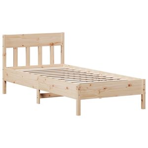 vidaXL Estructura de cama sin colch&oacute;n madera maciza de pino 90x190 cm