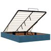 vidaXL Estructura de cama otomana con colchones azul oscuro 140x200 cm