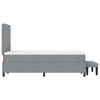 vidaXL Cama tipo Box Spring con colch&oacute;n Gris Claro 120 x 190 cm tela