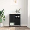 vidaXL Aparador Roble Negro 60 x 35 x 70 cm Madera de ingenier&iacute;a