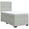 vidaXL Cama box spring con colchón terciopelo gris claro 90x190 cm