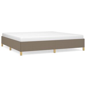 vidaXL Cama sin colch&oacute;n tela gris taupe 200x200 cm