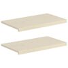 vidaXL Alfeizares 2 uds. Blanco 70 x 30 x 2 cm Madera de Roble S&oacute;lido