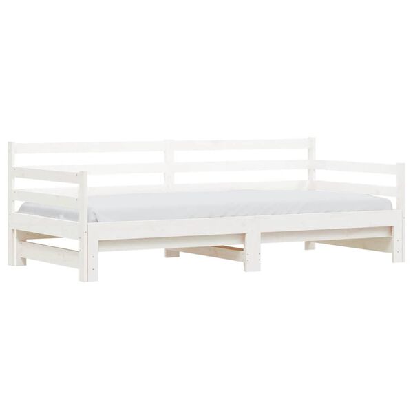 vidaXL Sof&aacute; cama nido madera maciza de pino blanco 90x200 cm