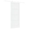 vidaXL Puerta Corredera Blanco 83 x 202 cm Madera de Pino Maciza