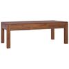 vidaXL Mesa de centro de madera maciza de teca 110x60x40 cm