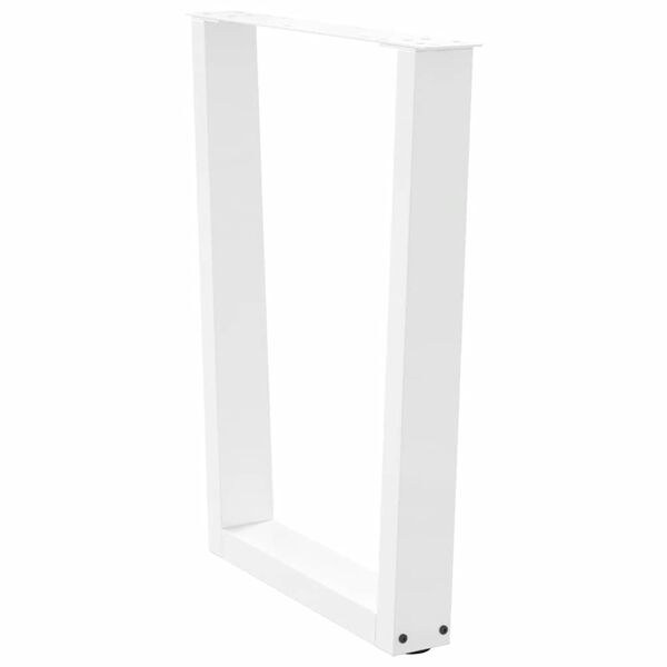 vidaXL Patas para mesa de comedor en forma de V (3 unidades), color blanco, 70 x (72-73,3) cm, acero