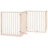 vidaXL Puerta para perros plegable 12 paneles madera de &aacute;lamo 960 cm